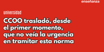 CCOO presenta alegaciones al proyecto de Real Decreto por el que se determinan las especialidades y Ã¡mbitos del conocimiento